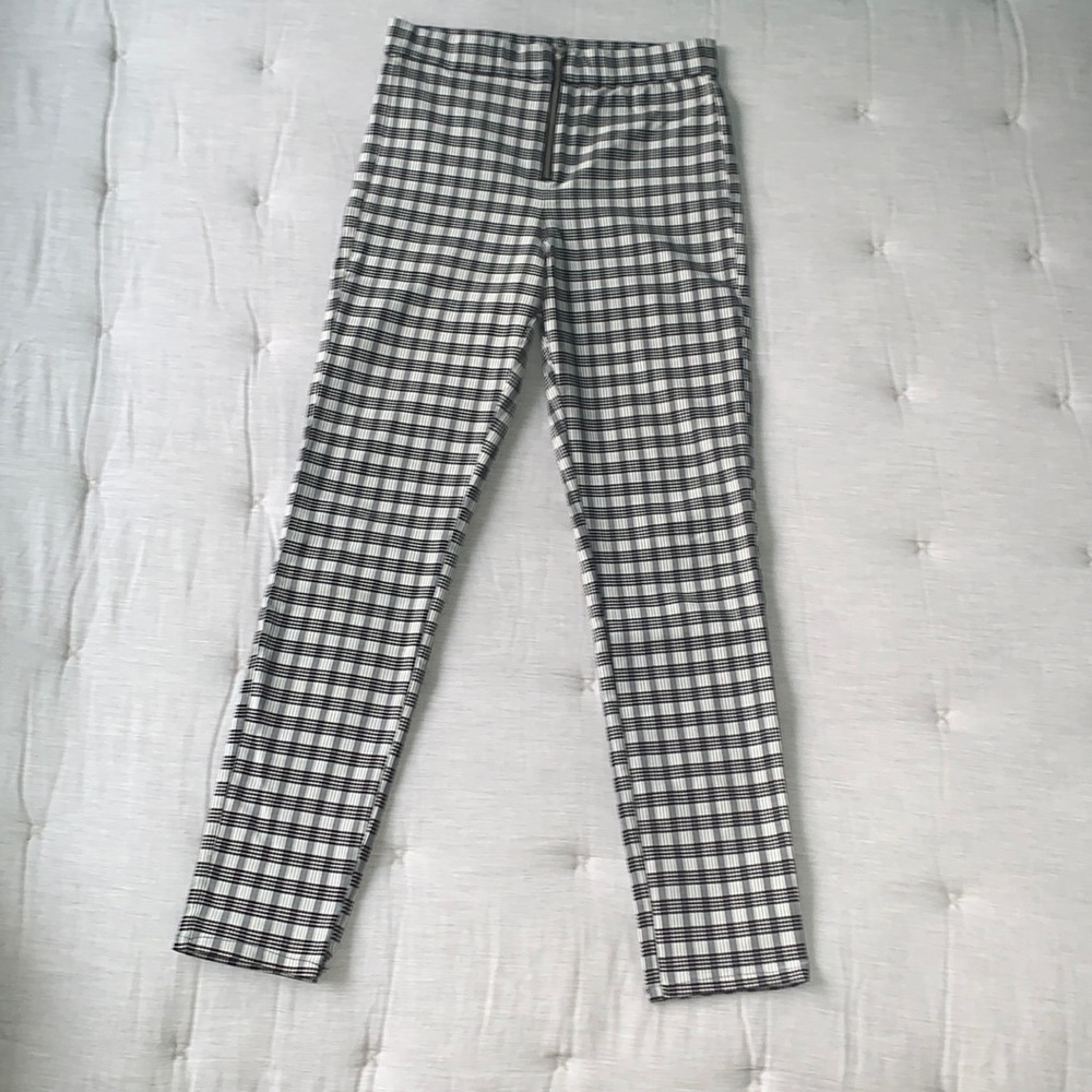 Garage Ultra High Rise Plaid Pant